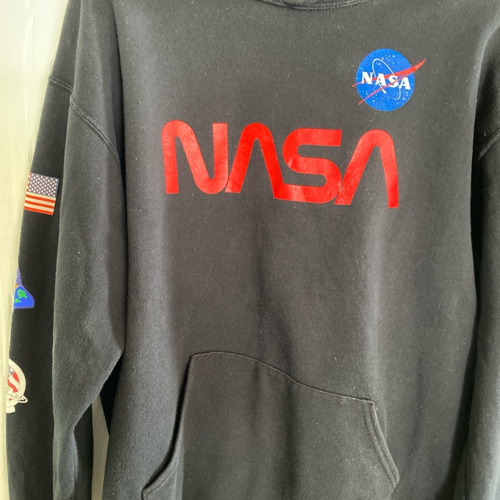 NASA Black Hoodie Men’s Sweatshirt Size Large